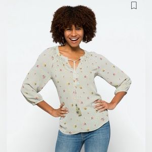 Pale Sky Callie Tassel Detail Top